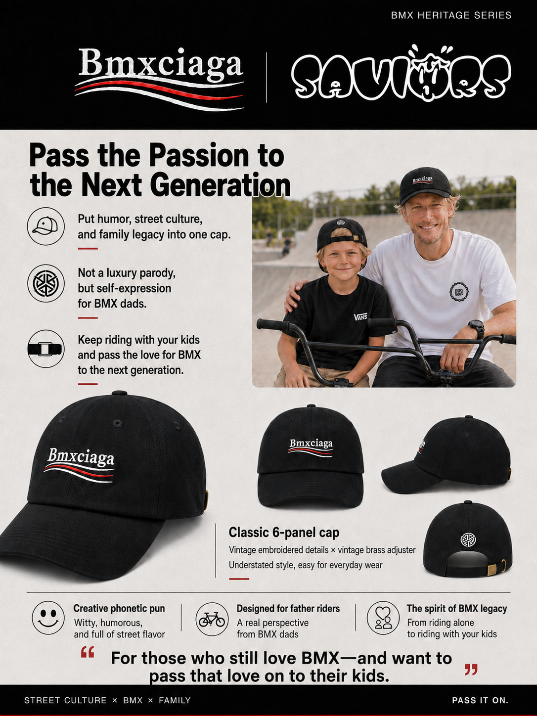 Bmxciaga Daddy Cap – Pass the Love for BMX